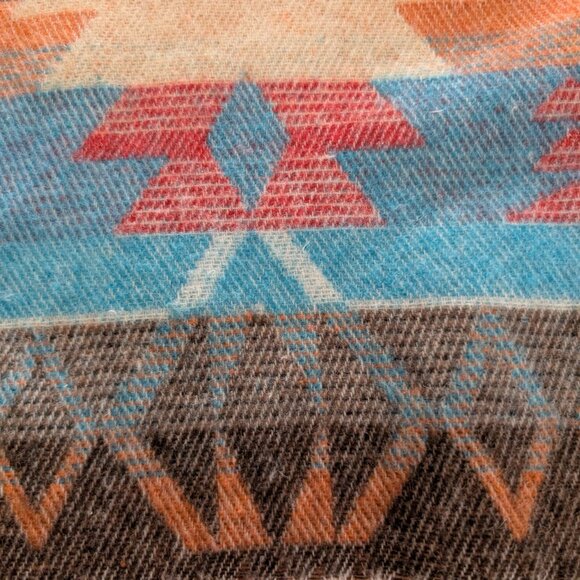 RHONDA STARK Vest VTG‎ Women's M Santa Fe Fringe Blanket Native Southwest USA - Picture 6 of 14
